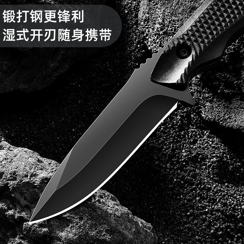 户外刀具露营便携直刀野外高硬度一体成型战术刀家用锋利水果刀