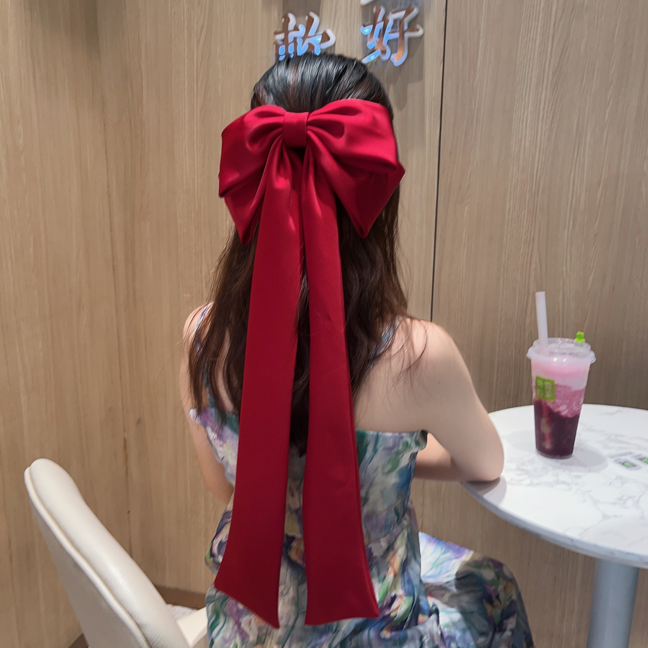 简约大方超长蝴蝶结发夹