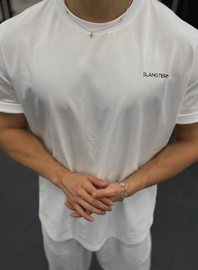 SLANG TERM 基础LOGO短袖240G索罗娜功能面料上衣百搭显壮圆领T恤