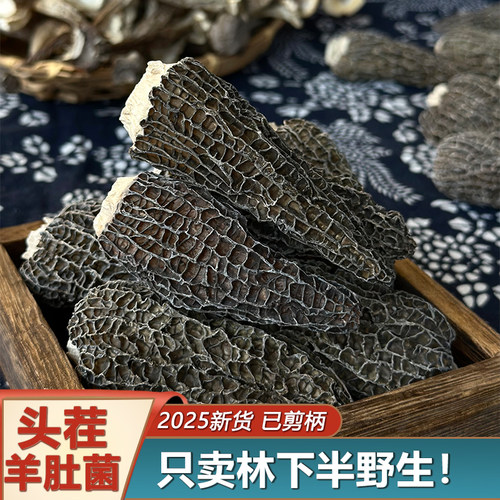 特级羊肚菌全剪柄头茬厚肉无沙