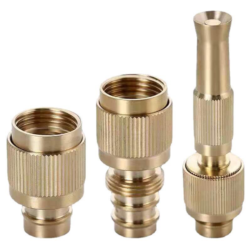 网红水管转接头洗衣机龙头转接头铜奶嘴高压喷枪水管快速接头