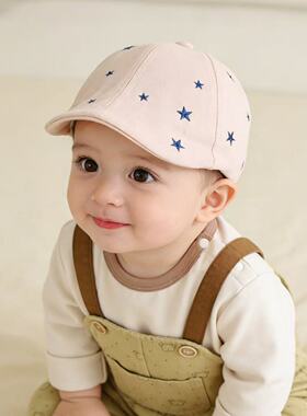 宝宝帽子洋气星星前进帽男女童反戴鸭舌帽婴幼儿防晒遮阳贝雷帽