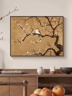 喜上枝头电表箱装饰画新中式餐厅电表盒电闸箱挂画多媒体盒遮挡箱