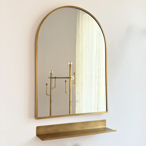 黄铜轻法式浴室卫生间智能镜子