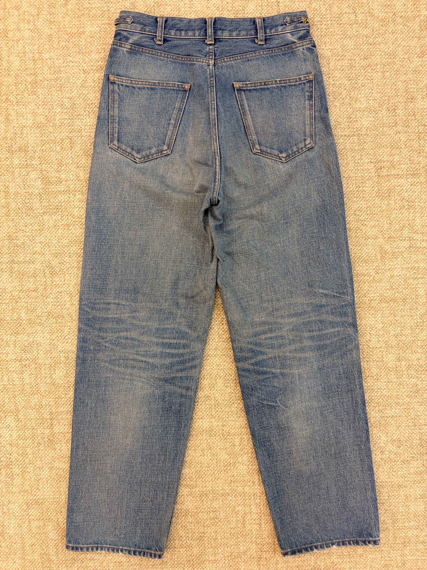 Celine 22FW Margaret Gold Chain Jeans — front