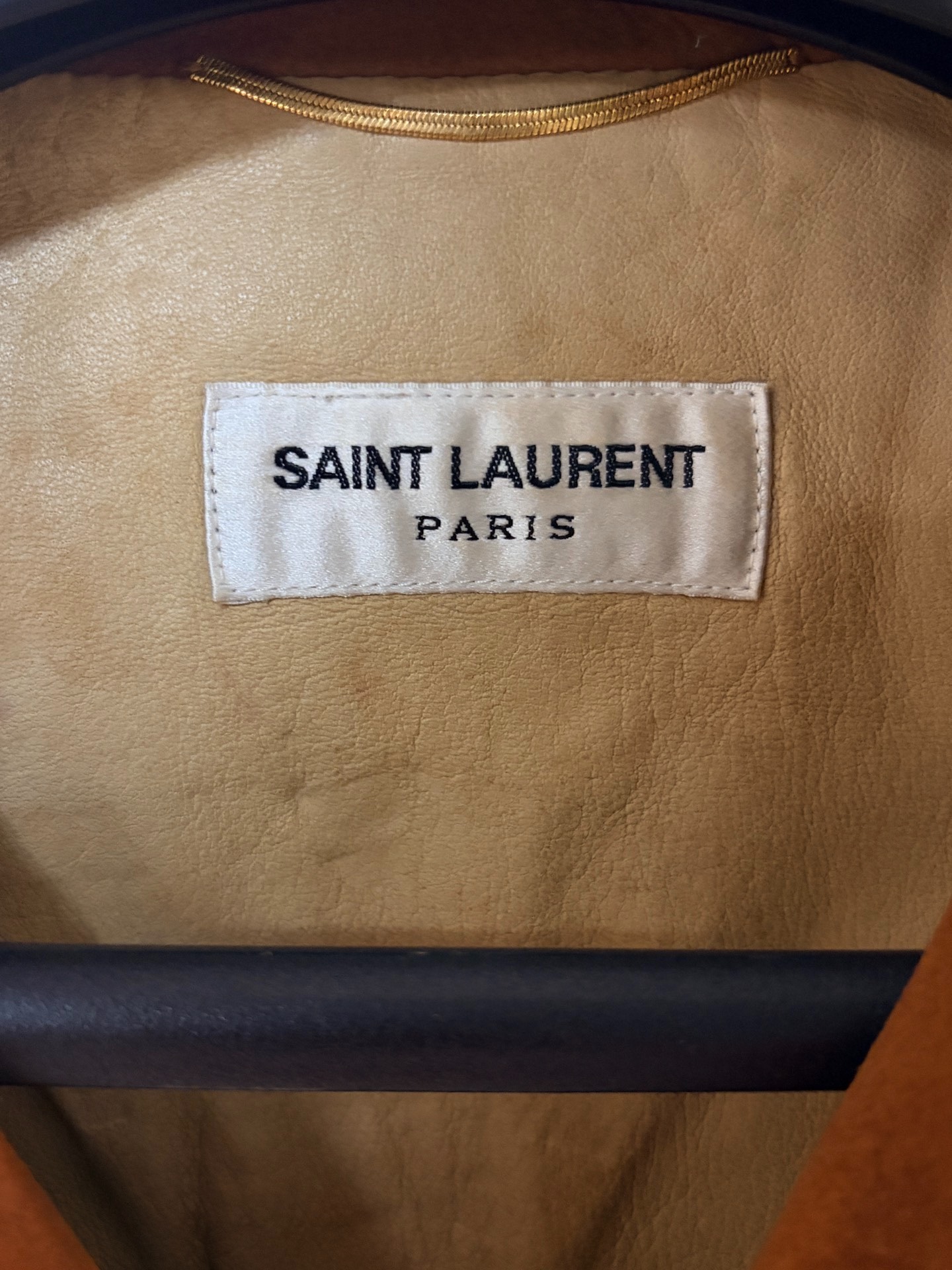 Saint Laurent Brown Suede Fringe Jacket — detail