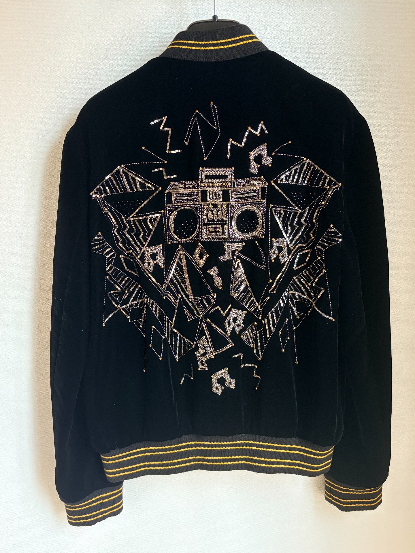 Saint Laurent 19FW Varsity Velvet Jacket