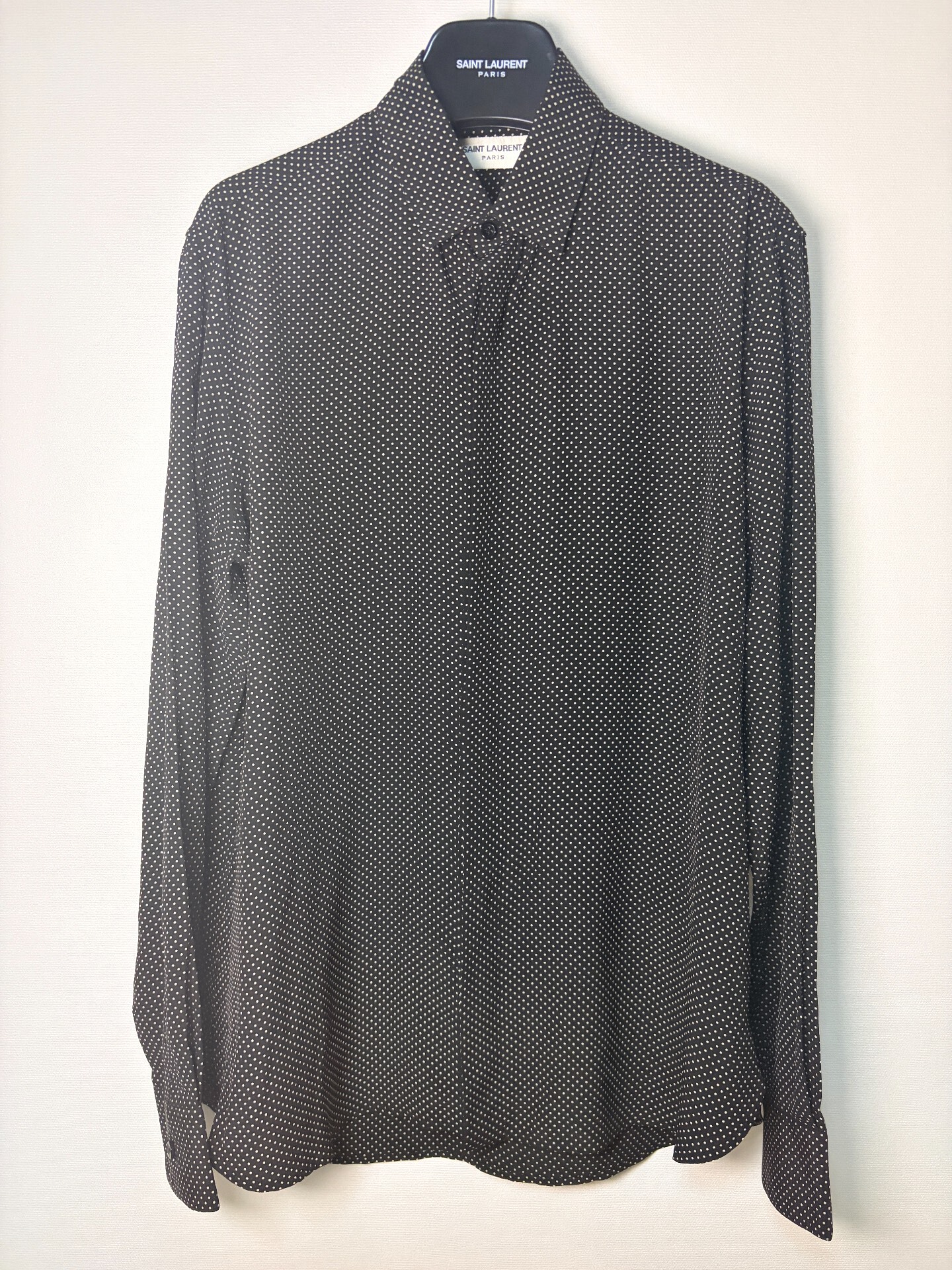 Saint Laurent Silk Small Polka Dot Shirt