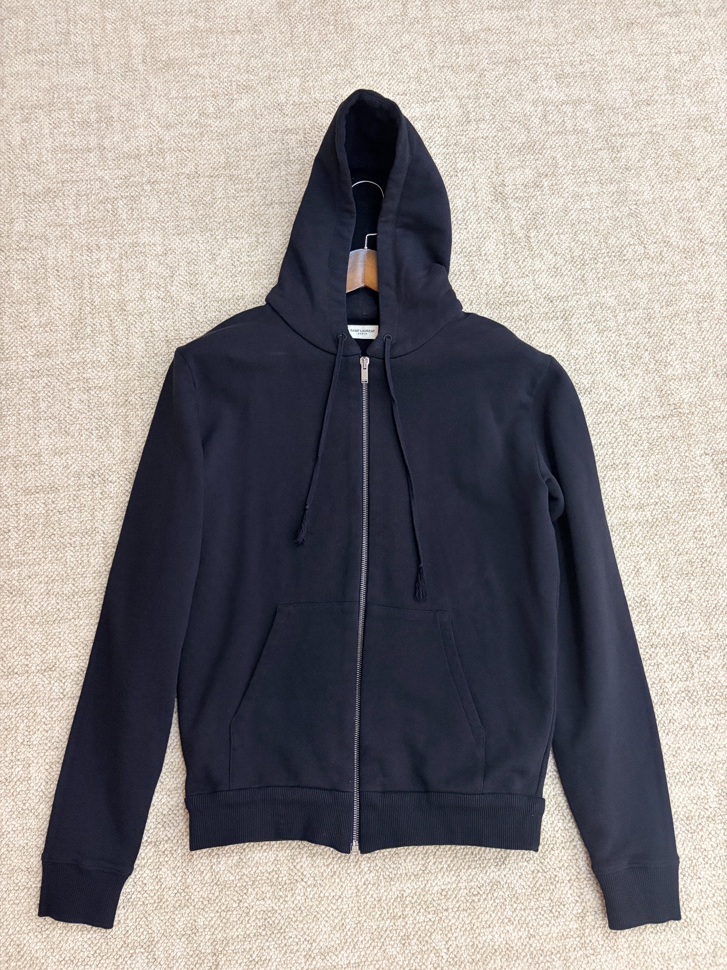 Saint Laurent Free Bird Navy Hoodie — front