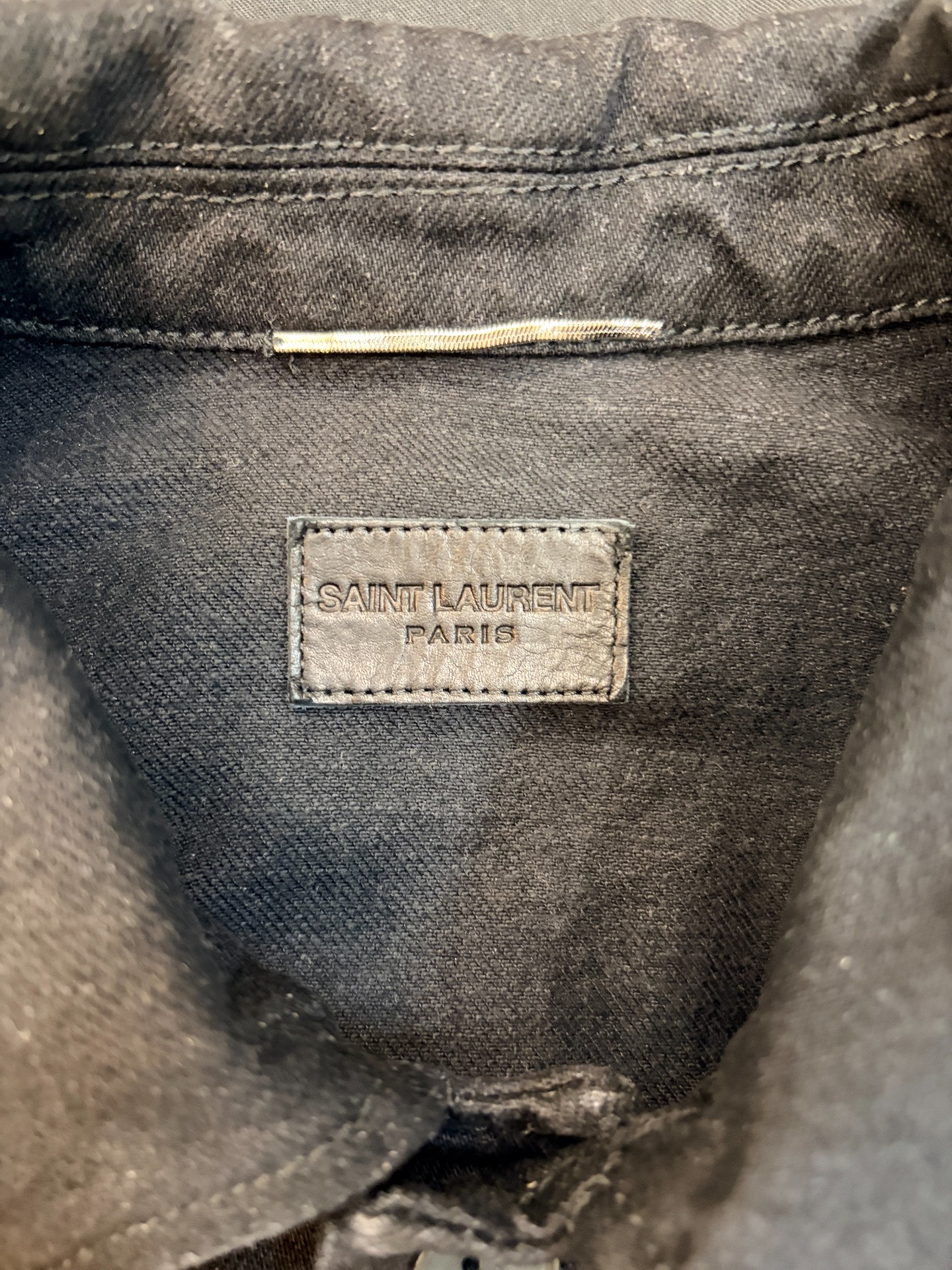 Saint Laurent SLP Dark Denim Jacket — detail
