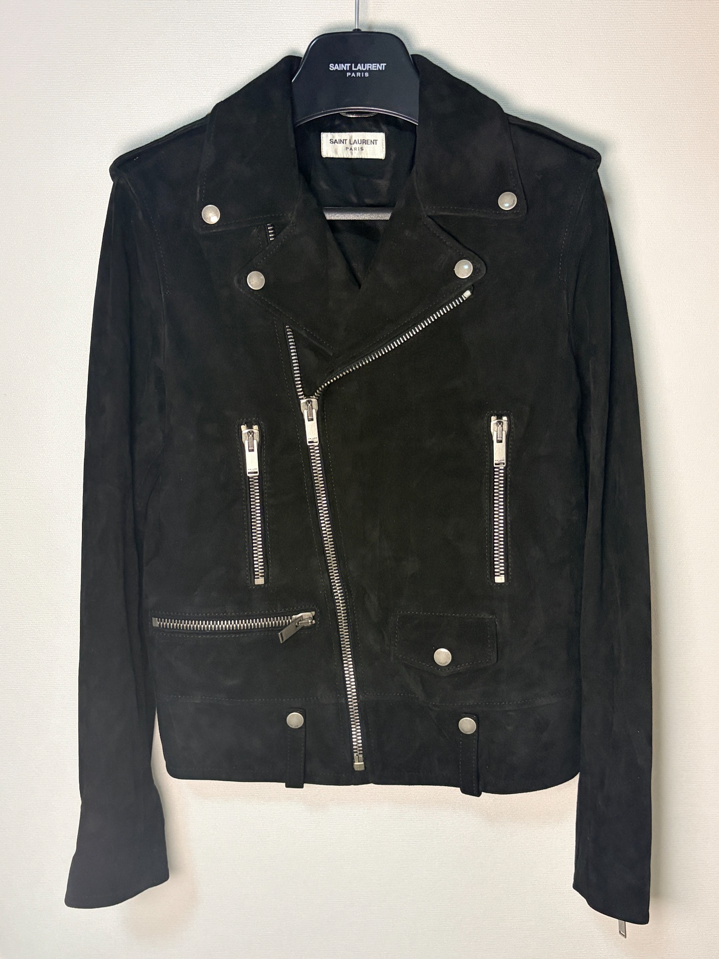 Saint Laurent Black Suede Motorcycle Jacket