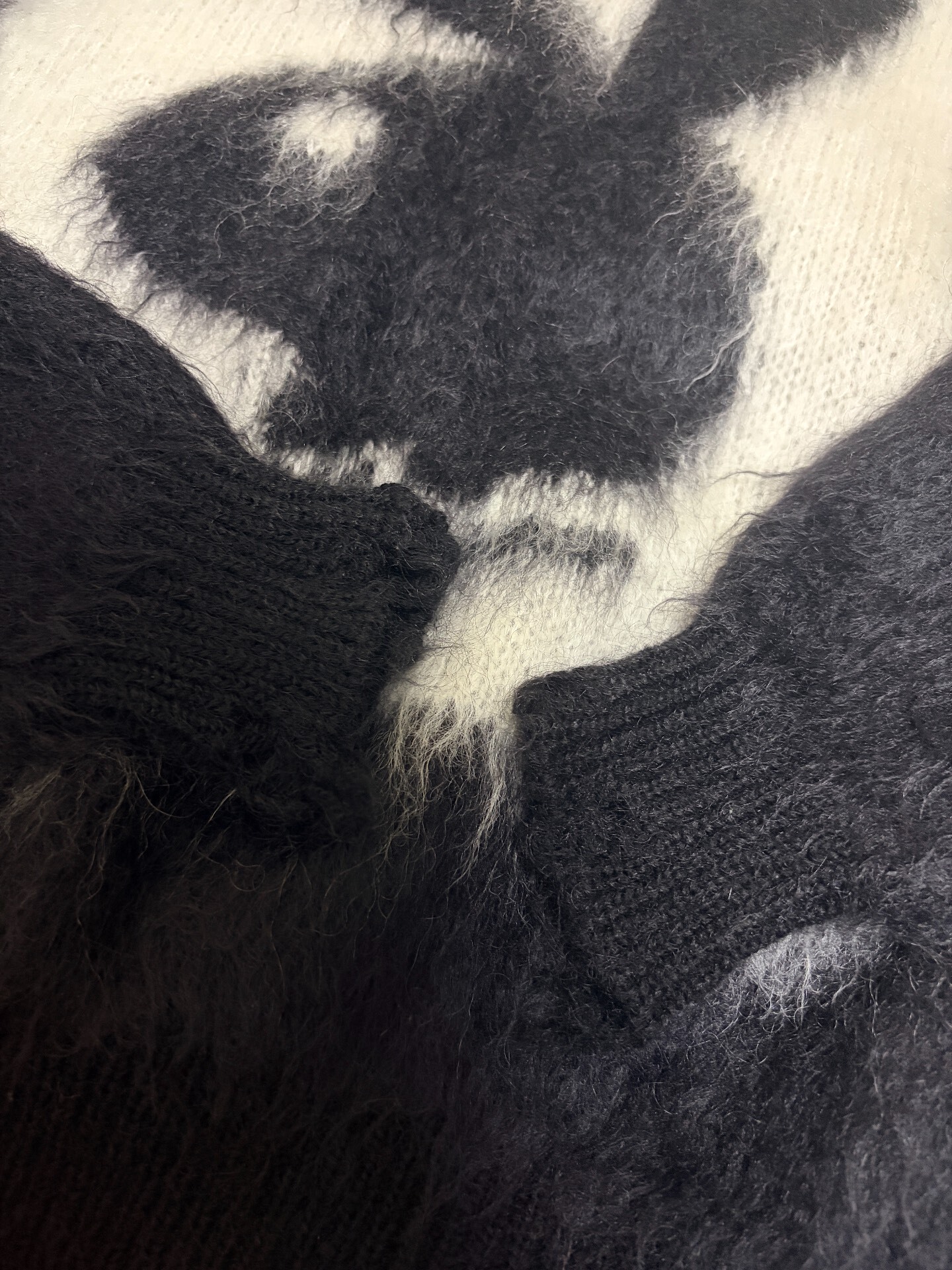 Saint Laurent Playboy Oversized Wool Mohair Sweater — detail