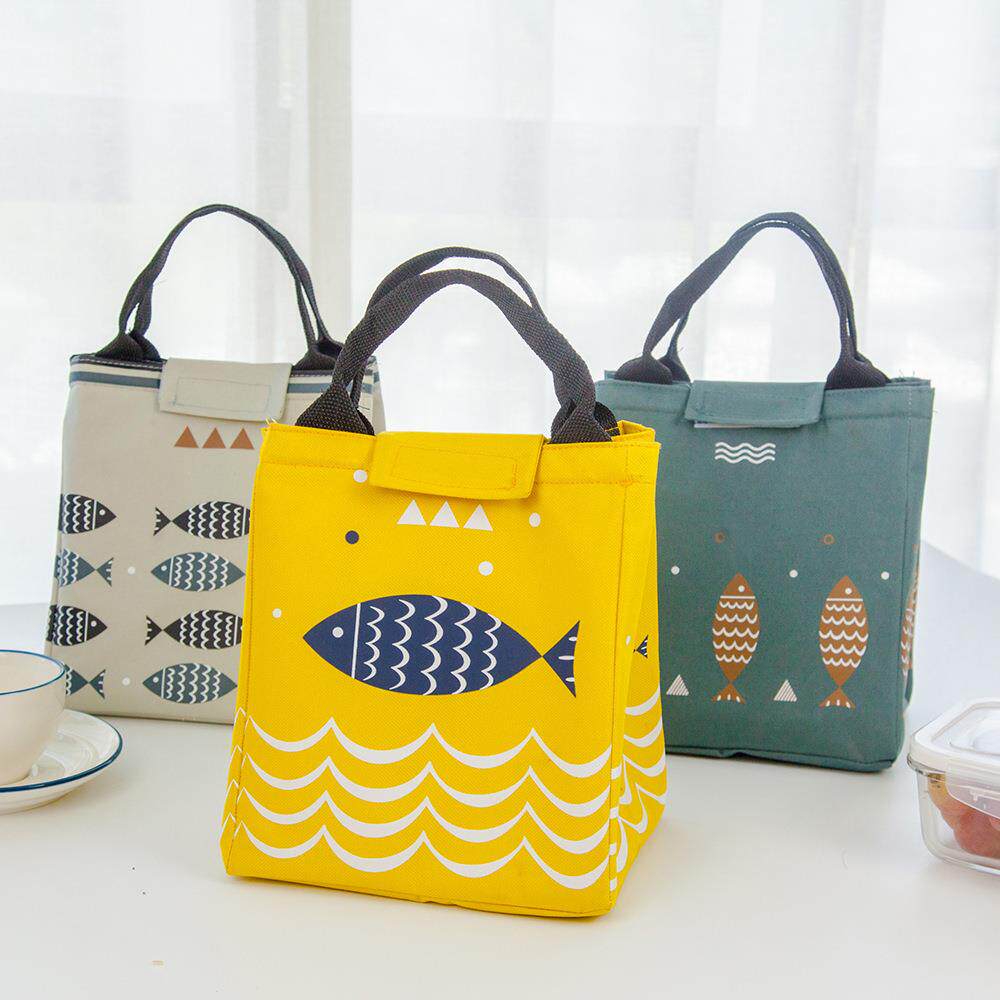 加厚铝箔保温袋便当袋帆布大号带饭的手提袋手拎防水饭盒袋保温包