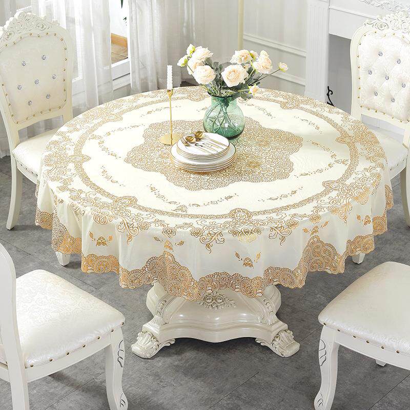 椭圆形餐桌布防水防油防烫免洗欧式长方形餐桌垫简约茶几台布