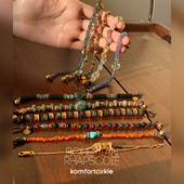 Bohemian Rhapsodie 手链法国小众复古手工天然石彩色串珠礼物