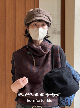 ameesso埃觅索 八角报童帽 显脸小通勤复古褶皱氛围感不压头