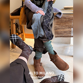 自留推荐 意大利品牌舒适百搭女袜 亮线菱格长筒袜 ALTO MILANO