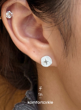 ZIXIU子休 人木星系列 星星耳钉 925银简约小巧高级感百搭耳饰