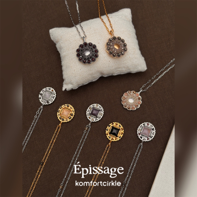 EPISSAGE Aura Kaleido/Flos Solis花形天然石项链锁骨链复古百搭