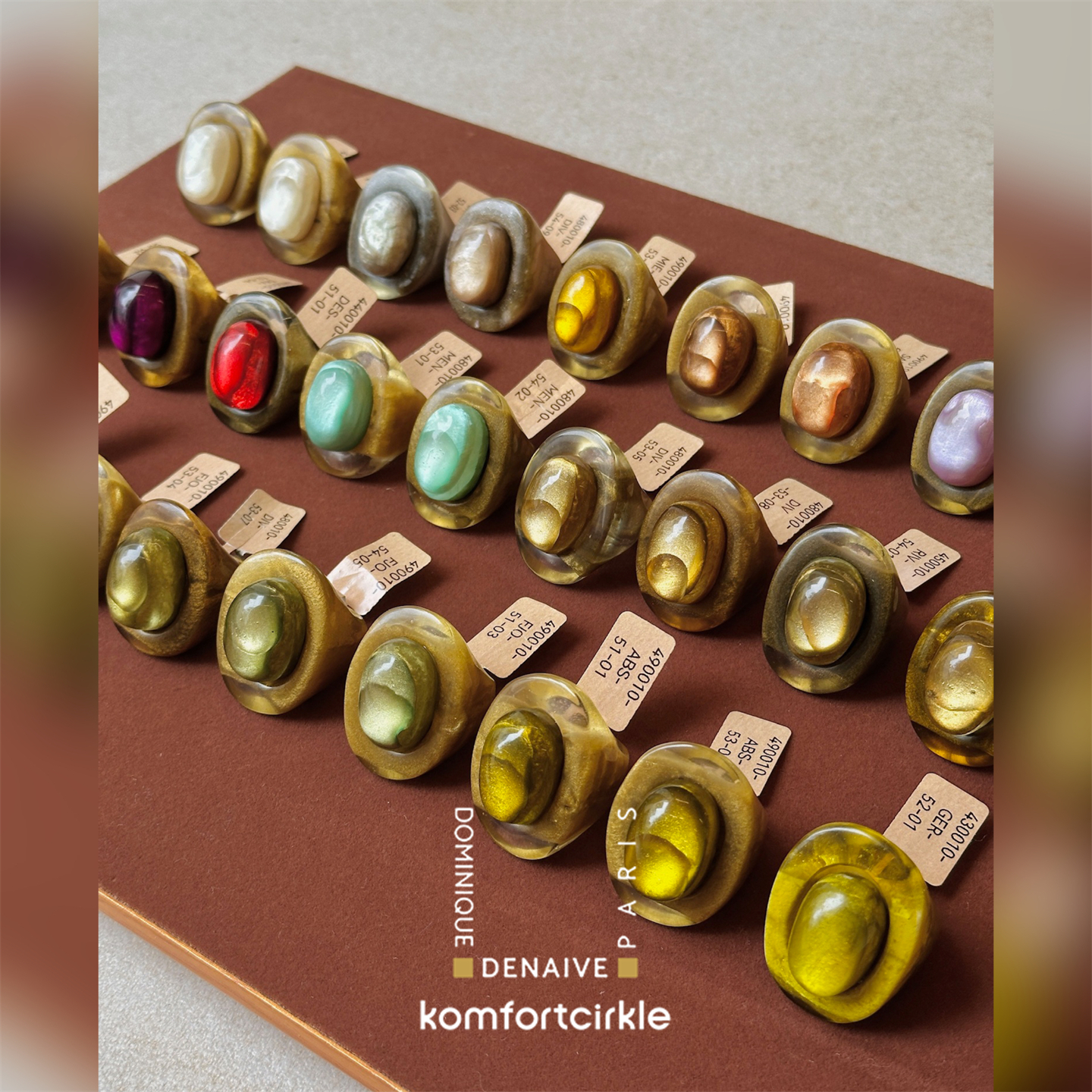 DOMINIQUE DENAIVE 彩色果冻树脂戒指法国时尚小众个性立体指环