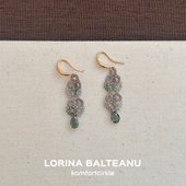 Asti耳环 自留推荐 LORINA 法国天然半宝石手工编织复古精致耳钩