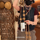 饰配饰礼物 花花木珠手机链手工编织斜挎肩链包挂装 特价 埃觅索