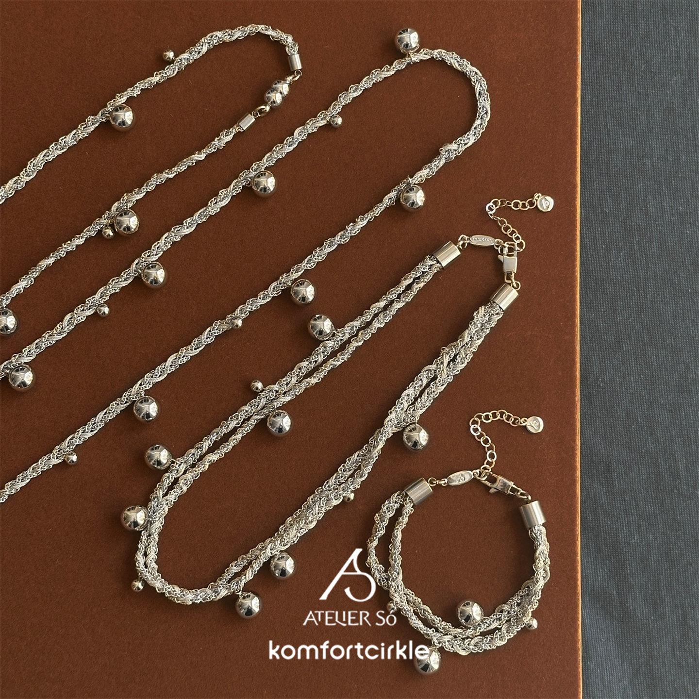 ATELIERSO倪索 编织风铃手链长链项链 小众气质叠戴原创设计师