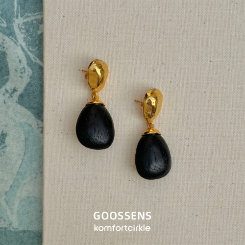 GOOSSENS 法式轻奢色彩水晶耳钉经典幸运四叶草罂粟花耳环耳饰