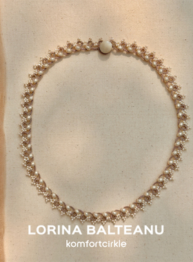 LORINA Octavia项链 法国天然半宝石手工梭织蕾丝重工锁骨链女