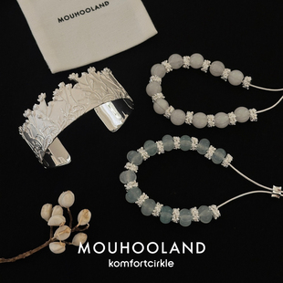 Mouhooland暮后之地 花丛浮雕手镯手环 南瓜珠花簇手链优雅腕饰