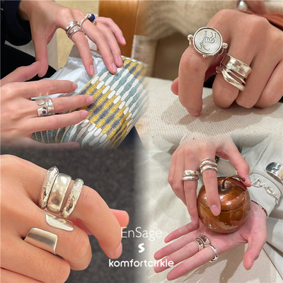 ENSAGE/APT702 戒指925纯银手工原创设计师小众气质高级感指环