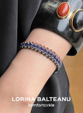 LORINA 手链LINDA BRACELET TANZANITE 法式手工编织高级质感腕饰