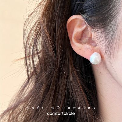 异形珍珠耳环softmountains