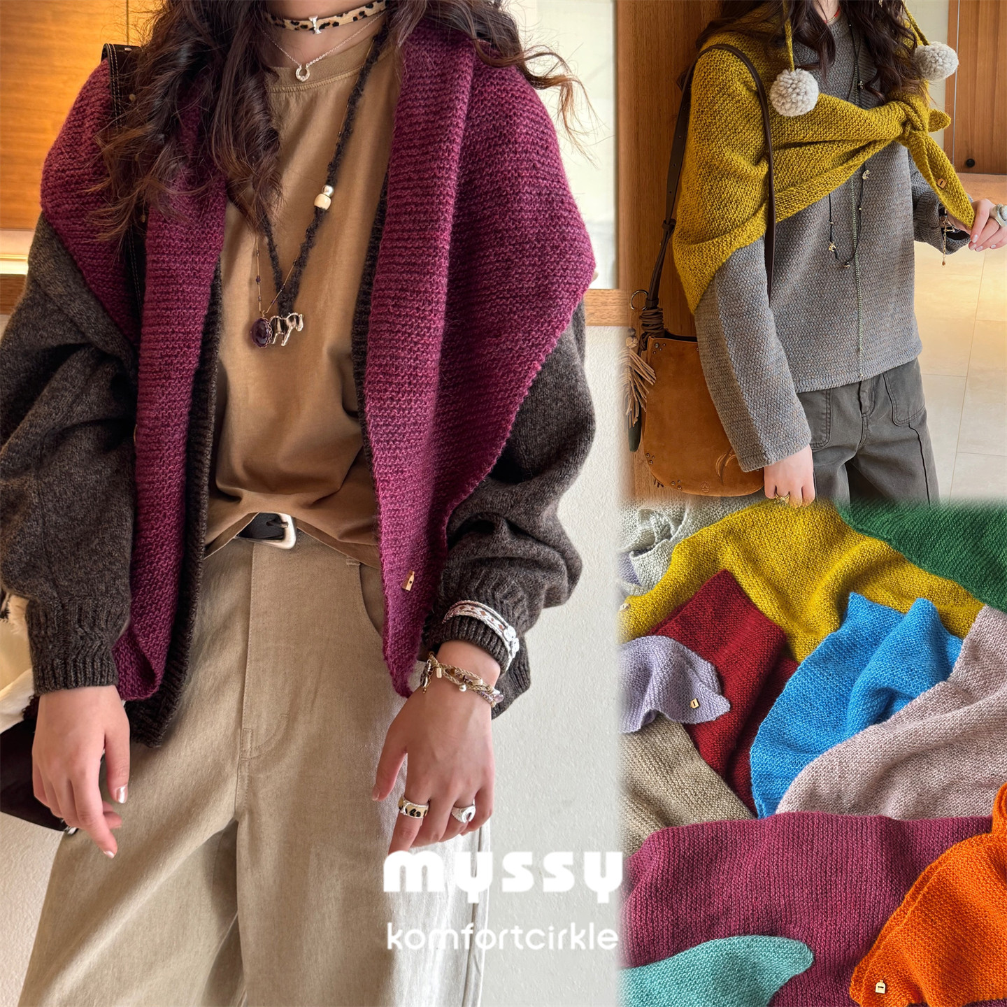 MYSSY 三角巾披肩围巾 芬兰纯手工羊毛秋冬舒适保暖时尚百搭,服饰配件/皮带/帽子/围巾,围巾/丝巾/披肩,淘宝优惠券,粉丝福利购,淘宝优惠卷