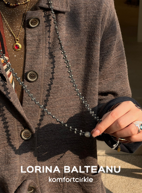 自留推荐 LORINA 串珠长项链法国手工梭织重工毛衣链百搭叠戴