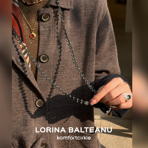 自留推荐 LORINA 串珠长项链法国手工梭织重工毛衣链百搭叠戴