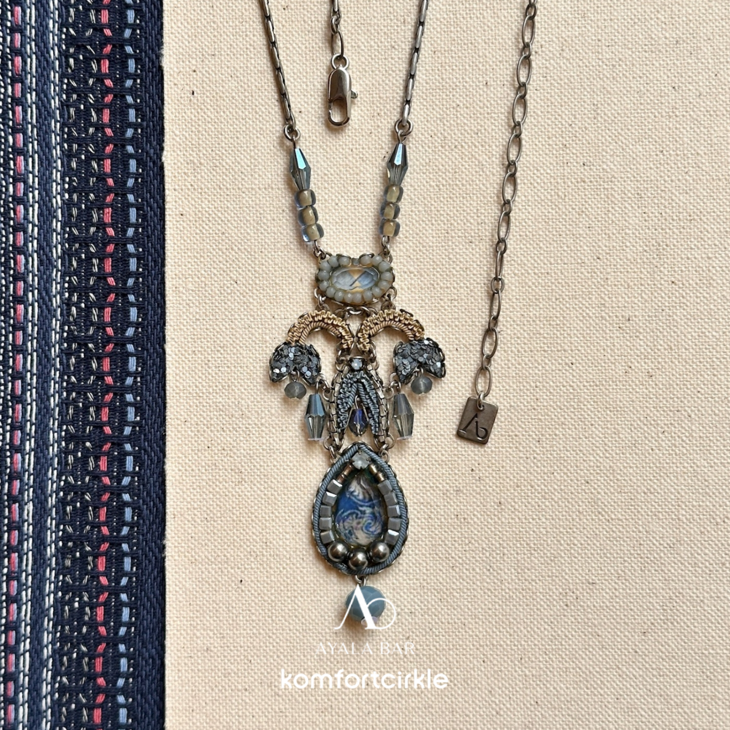 AYALA BAR C3083项链 经典新款蓝色系以色列手工吊坠锁骨链叠戴