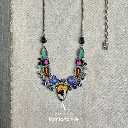 AYALA BAR R3640项链 Licorice Glass Necklace 手工制作锁骨链
