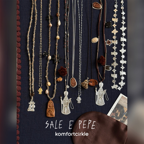 自留推荐 SALE E PEPE胡椒盐 纯银大法师编织吊坠长项链锁骨链