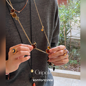 蜜蜂吊坠项链 法国重工毛衣链Honey Bee GRIPOIX long Necklace