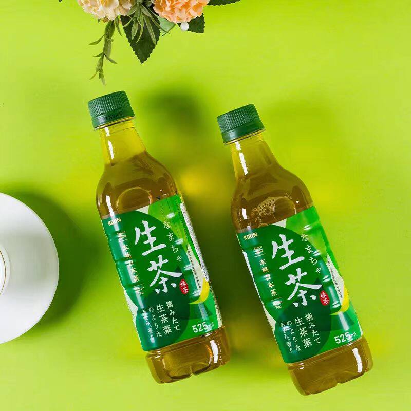 进口kirin麒麟生茶绿茶0脂无蔗糖饮料525ml休闲夏季饮品.