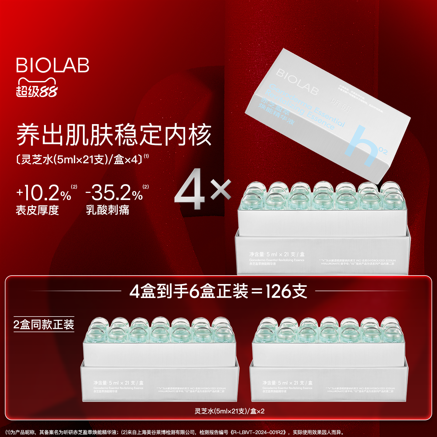 【超级88】BIOLAB听研赤芝盈萃焕能精华液滋养修护舒缓保湿
