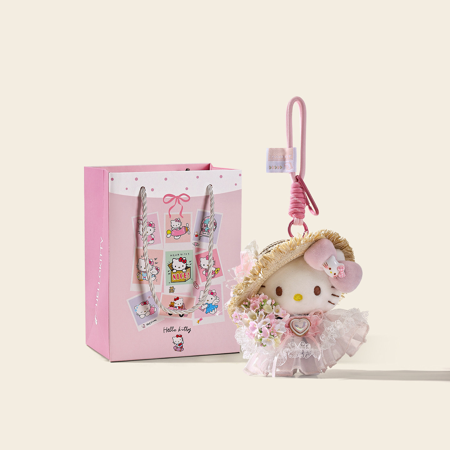 正版hellokitty包包挂件书包挂饰哈喽KT猫毛绒玩偶春季款闺蜜礼物