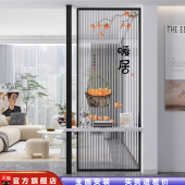 新款 客厅入户进正对门玄关台艺术长虹玻璃屏风隔断一体柜现代简约