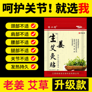 杨工坊生姜艾灸贴膝盖关节贴腰疼热敷艾草腰椎贴颈椎贴膏颈肩发热