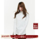 ECHOSTA半高领长袖 纯色白T恤内搭百搭修身 打底上衣