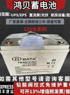 BATA鸿贝蓄电池FM/BB1228T/12V4A7A12A18A20A24A28A33A40A65A100A