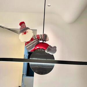 圣诞老人装饰圣诞节场景布置窗帘扣房间吊灯店铺装扮道具新年挂件