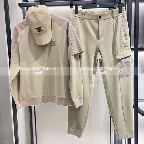 Anew高尔夫球服套装25春款男士卫衣长袖上衣休闲运动百搭束脚长裤