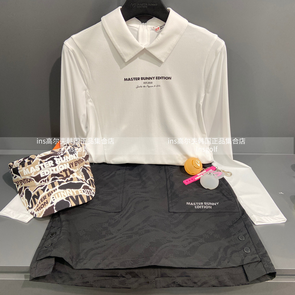 兔耳朵高尔夫户外运动球服套装25春夏新款后拉链女士长袖T恤短裙